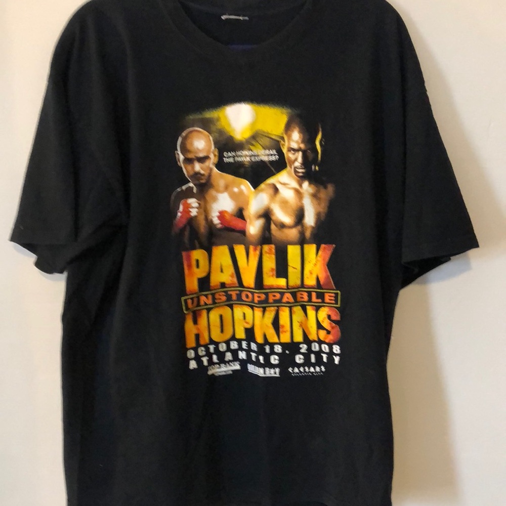 Pavlov / Hopkins 2008 fight short sleeve tee shirt